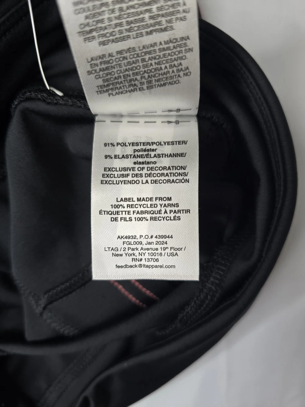 Adidas Big Girls Black High-Waist Leggings with‎ Pink Stripes
